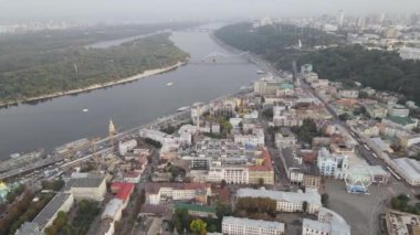 Kyiv - Ukrayna 'nın başkenti. Hava görüntüsü. Kiev