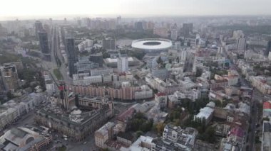 Kyiv - Ukrayna 'nın başkenti. Hava görüntüsü. Kiev