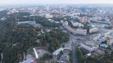 Kyiv - Ukrayna 'nın başkenti. Hava görüntüsü. Kiev