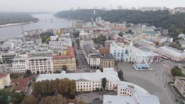 Kyiv - Ukrayna 'nın başkenti. Hava görüntüsü. Kiev