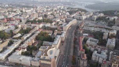 Kyiv - Ukrayna 'nın başkenti. Hava görüntüsü. Kiev