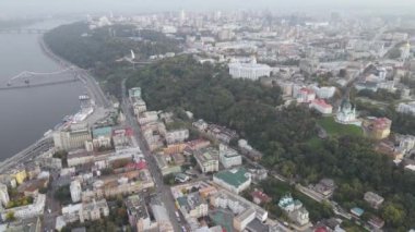 Kyiv - Ukrayna 'nın başkenti. Hava görüntüsü. Kiev