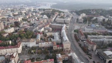 Kyiv - Ukrayna 'nın başkenti. Hava görüntüsü. Kiev