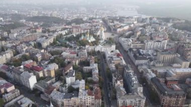 Kyiv - Ukrayna 'nın başkenti. Hava görüntüsü. Kiev