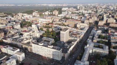 Kyiv - Ukrayna 'nın başkenti. Hava görüntüsü. Kiev