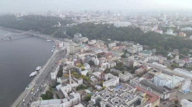 Kyiv - Ukrayna 'nın başkenti. Hava görüntüsü. Kiev