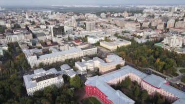 Kyiv - Ukrayna 'nın başkenti. Hava görüntüsü. Kiev