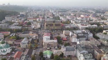 Kyiv - Ukrayna 'nın başkenti. Hava görüntüsü. Kiev