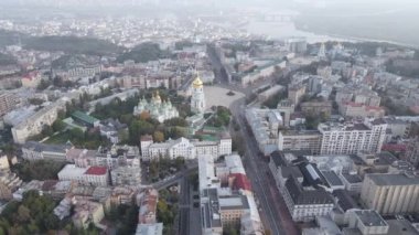 Kyiv - Ukrayna 'nın başkenti. Hava görüntüsü. Kiev