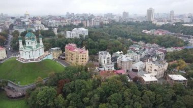 Kyiv - Ukrayna 'nın başkenti. Hava görüntüsü. Kiev