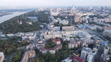 Kyiv - Ukrayna 'nın başkenti. Hava görüntüsü. Kiev