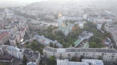 Kyiv - Ukrayna 'nın başkenti. Hava görüntüsü. Kiev