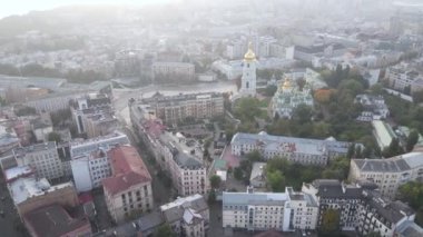 Kyiv - Ukrayna 'nın başkenti. Hava görüntüsü. Kiev
