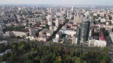 Kyiv - Ukrayna 'nın başkenti. Hava görüntüsü. Kiev