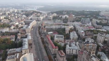 Kyiv - Ukrayna 'nın başkenti. Hava görüntüsü. Kiev