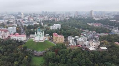 Kyiv - Ukrayna 'nın başkenti. Hava görüntüsü. Kiev