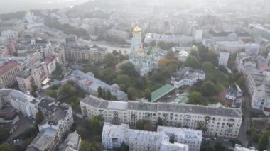 Kyiv - Ukrayna 'nın başkenti. Hava görüntüsü. Kiev