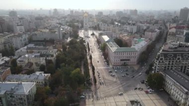 Kyiv - Ukrayna 'nın başkenti. Hava görüntüsü. Kiev