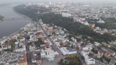 Kyiv - Ukrayna 'nın başkenti. Hava görüntüsü. Kiev