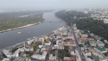Kyiv - Ukrayna 'nın başkenti. Hava görüntüsü. Kiev