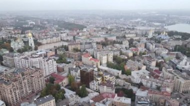 Kyiv - Ukrayna 'nın başkenti. Hava görüntüsü. Kiev