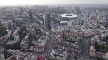 Kyiv - Ukrayna 'nın başkenti. Hava görüntüsü. Kiev