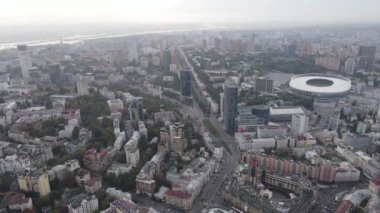 Kyiv - Ukrayna 'nın başkenti. Hava görüntüsü. Kiev