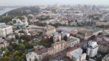 Kyiv - Ukrayna 'nın başkenti. Hava görüntüsü. Kiev