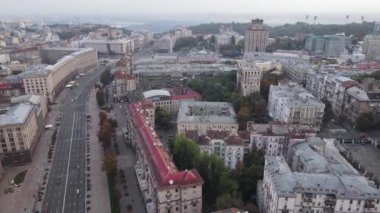 Kyiv - Ukrayna 'nın başkenti. Hava görüntüsü. Kiev