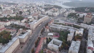 Kyiv - Ukrayna 'nın başkenti. Hava görüntüsü. Kiev
