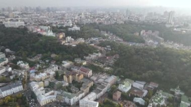 Kyiv - Ukrayna 'nın başkenti. Hava görüntüsü. Kiev