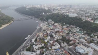 Kyiv - Ukrayna 'nın başkenti. Hava görüntüsü. Kiev