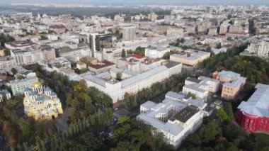 Kyiv - Ukrayna 'nın başkenti. Hava görüntüsü. Kiev