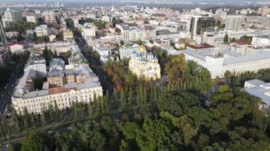 Kyiv - Ukrayna 'nın başkenti. Hava görüntüsü. Kiev