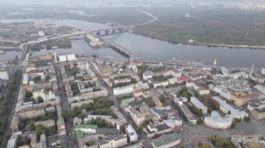 Kyiv - Ukrayna 'nın başkenti. Hava görüntüsü. Kiev