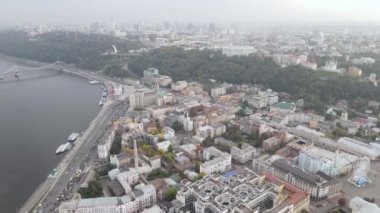 Kyiv - Ukrayna 'nın başkenti. Hava görüntüsü. Kiev