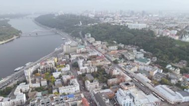 Kyiv - Ukrayna 'nın başkenti. Hava görüntüsü. Kiev