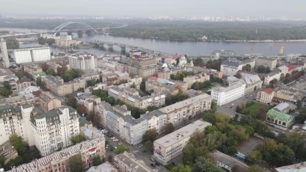 คีฟ - เมืองหลวงของยูเครน มุมมองทางอากาศ เคียฟ — วีดีโอสต็อก