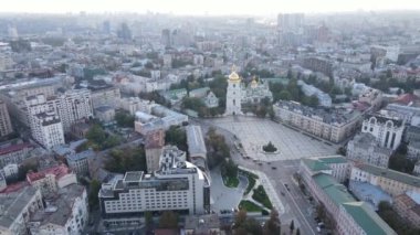 Kyiv - Ukrayna 'nın başkenti. Hava görüntüsü. Kiev