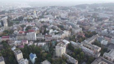 Ukrayna, Kyiv şehri. Hava görüntüsü, yavaş çekim