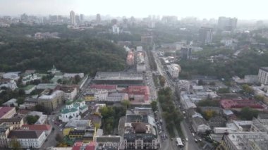 Ukrayna, Kyiv şehri. Hava görüntüsü, yavaş çekim