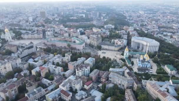 Cityscape of Kyiv, Ukraine. Aerial view, slow motion — Stock Video