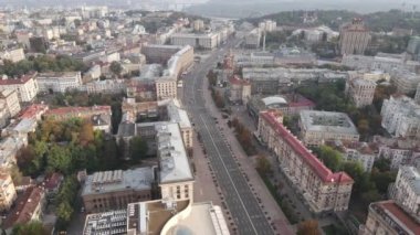 Ukrayna, Kyiv şehri. Hava görüntüsü, yavaş çekim