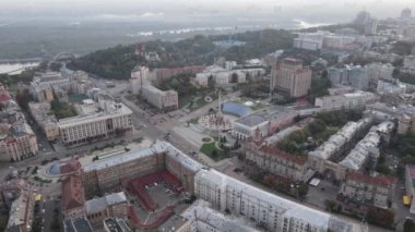 Ukrayna, Kyiv şehri. Hava görüntüsü, yavaş çekim
