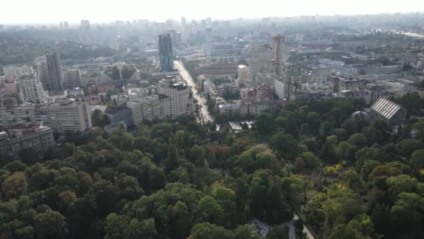 Cityscape of Kyiv, Ukraine. Aerial view, slow motion — Stock Video