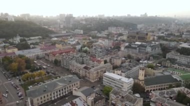 Ukrayna, Kyiv şehri. Hava görüntüsü, yavaş çekim