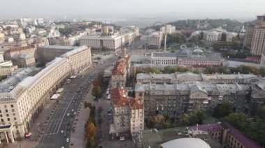 Ukrayna, Kyiv şehri. Hava görüntüsü, yavaş çekim