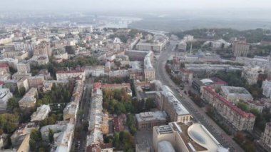 Ukrayna, Kyiv şehri. Hava görüntüsü, yavaş çekim