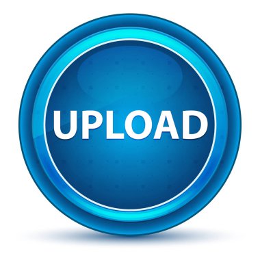 Upload Eyeball mavi yuvarlak düğme