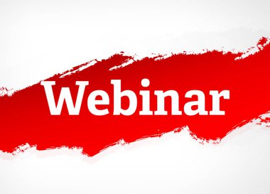 Webinar kırmızı fırça soyut arka plan Illüstrasyon